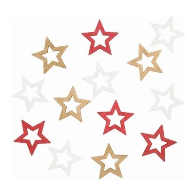 Dřevěné hvězdy 4 cm 12ks – Zboží Mobilmania