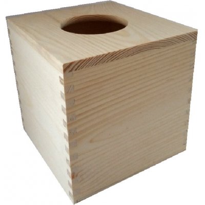 Davona Dřevěná krabička čtvercová na papírové kapesníky 13x13x14 cm – Zboží Mobilmania