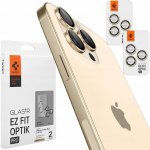 Spigen Glass EZ Fit Optik Pro 2 Pack Gold iPhone 14 Pro/iPhone 14 Pro Max AGL05598 – Zboží Živě