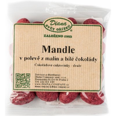 Diana Mandle v polevě z malin a bílé čokolády 100 g – Zboží Mobilmania