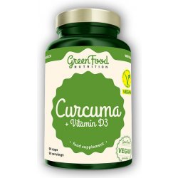 GreenFood Curcumin + Vitamín D3 90 kapslí