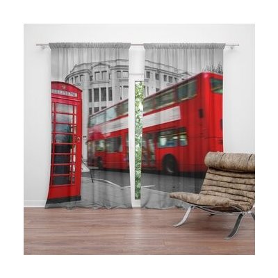 Sablio Závěs Londýn 2: 2ks 140x250cm – Hledejceny.cz