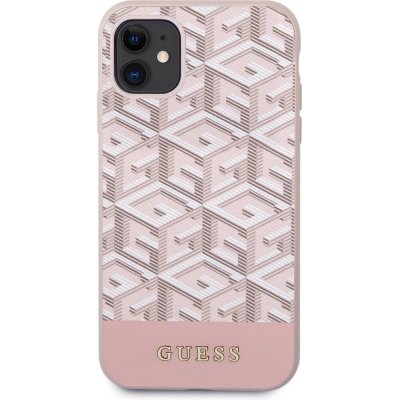 Pouzdro Guess PU G Cube MagSafe iPhone 11 růžové – Zboží Mobilmania