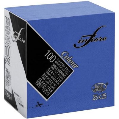 Infibra papírové ubrousky V modrá 100ks 25x25cm – Zboží Dáma