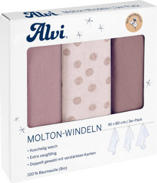 Alvi Molton Curly Dots 80 x 80 cm 3 ks