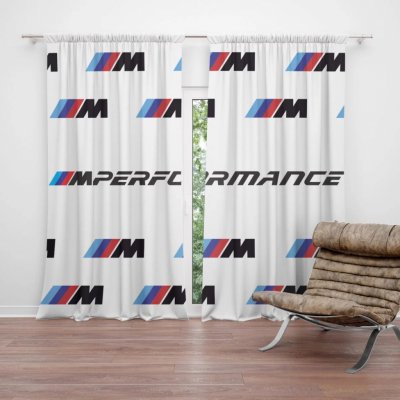 Závěsy MPERFORMANCE bílý vzor: 2 ks - 140x250 cm - Sablio – Hledejceny.cz