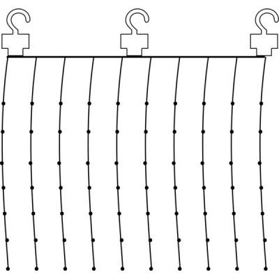 Bestent Světelná LED záclona 100 LED 1 m teplá bílá – Zbozi.Blesk.cz