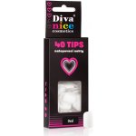 Diva & Nice Nalepovací umělé nehty bílé Oval Tips 40 – Zboží Dáma