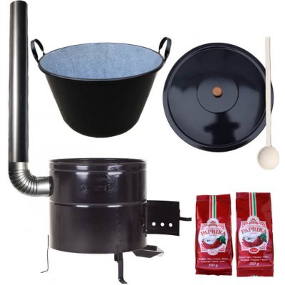 Perfect Home kotel na guláš a zabijačku smalt 1,2 mm 50 l kotlina 50 cm KOV poklice smalt 57 cm vařečka 80 cm Smrek paprika sladká a šiplavá GURMÁN 250 g – Zboží Dáma