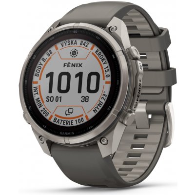 Garmin Fenix 9 Pro 47 mm Solar inReach Titanium Pebble Gray/Silver Gray 010-04338-01 – Zboží Živě