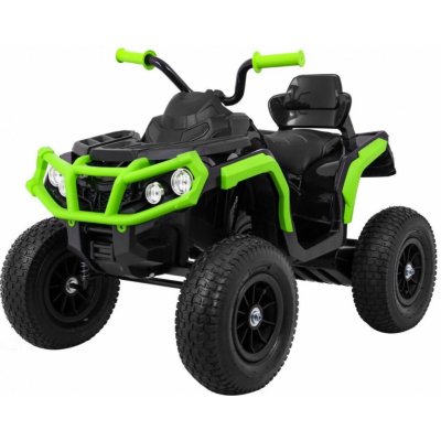 ATV Air battery quad Black-Green + nafukovací kola + rádio MP3 + pomalý start | Zboží Auto
