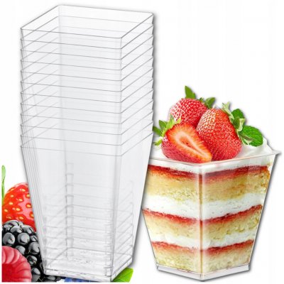 Plastový kelímek na dezerty a monoporce Charme 120 ml, transparentní tyrkys – | ALCAS, 257 7 – Zboží Dáma