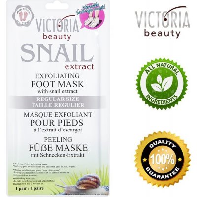 Victoria Beauty Exfoliační ponožky na nohy se šnečím extraktem 1 pár – Zboží Mobilmania