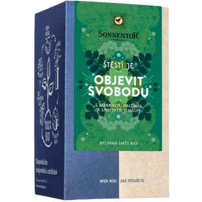 Sonnentor Štěstí je objevit svobodu bio porcovaný dvoukomorový 27 g – Zbozi.Blesk.cz