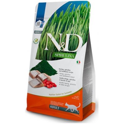 N&D SPIRULINA CAT Adult Herring & Wolfberry 1,5 kg – Zboží Mobilmania