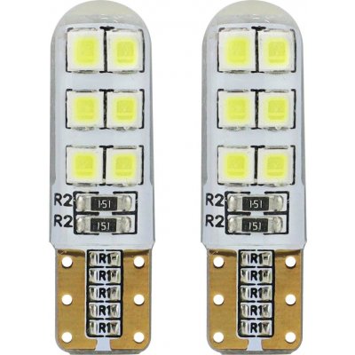 LED žárovky STANDARD T10 W5W 12xSMD 2835 12V Silikon AMIO-01095 – Hledejceny.cz