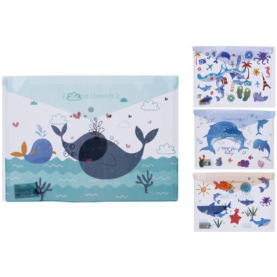 Obálka plastová s drukem Mořský svět 36x26cm mix 945532 – Zboží Živě