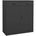 Omaxi Kancelářská skříň antracitové 90 x 40 x 102 cm ocel 566213 – Hledejceny.cz
