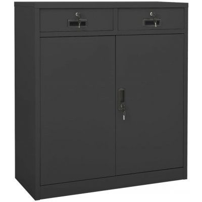 Omaxi Kancelářská skříň antracitové 90 x 40 x 102 cm ocel 566213 – Hledejceny.cz