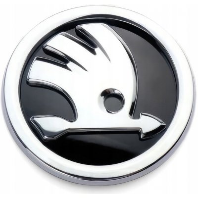 ZNAK S LOGEM ŠKODA STŘÍBRNÝ PŘEDNÍ/ZADNÍ 80 mm | Zboží Auto