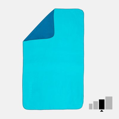 Nabaiji ručník z mikrovlákna velikost L 80 x 130 cm modro zelená – Zboží Mobilmania