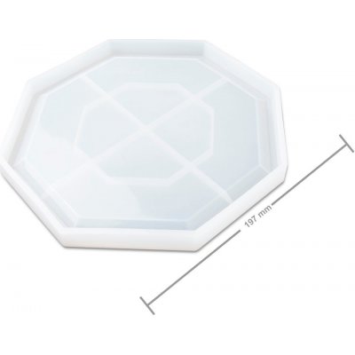 Manumi Silikonová forma na odlévání křišťálové pryskyřice podtácek oktagon 197x197x15mm 3 ks – Sleviste.cz