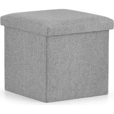 TRENDIE Skládací taburetka s úložným prostorem "M" světle šedá – Sleviste.cz