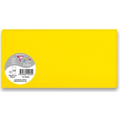 Clairefontaine Barevná dopisní karta žlutá, DL 106 x 213 mm – Zbozi.Blesk.cz