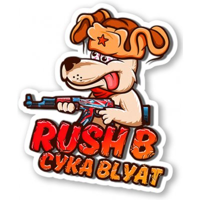 Counter-Strike Samolepka Rush B Cyka Blyat – Zboží Mobilmania