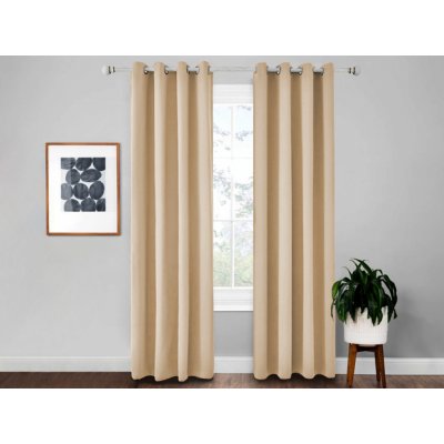 XPOSE® Zatemňovací závěsy HADES - světle hnědý 140x180 cm 2ks – Zboží Mobilmania
