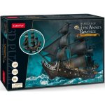 CubicFun 3D puzzle Plachetnice Queen Anne's Revenge Svítící 293 ks – Hledejceny.cz