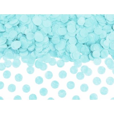 Konfety papírové kolečka světle modré 15 g PARTYDECO – Zboží Mobilmania