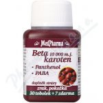 MedPharma Beta karot.10.000 m.j.Panth.+ Paba 37 kapslí – Hledejceny.cz