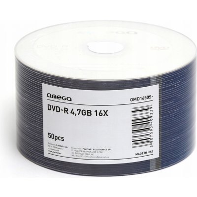 Platinet Omega DVD-R 4,7GB 16x, spindle, 50ks (40933) – Zbozi.Blesk.cz