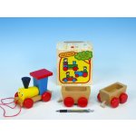 Miva Vacov vláček + 2 vagónky tahací barevný – Sleviste.cz