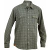 Pánská Košile Warmpeace pánská košile s dlouhým rukávem Mesa green/grey
