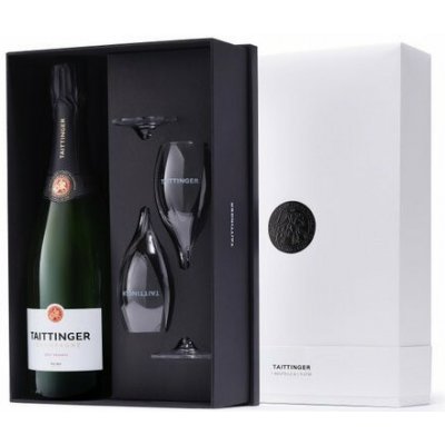 Taittinger Brut Réserve Paradoxe 12,5% 0,75 l (dárkové balení 2 sklenice) – Sleviste.cz