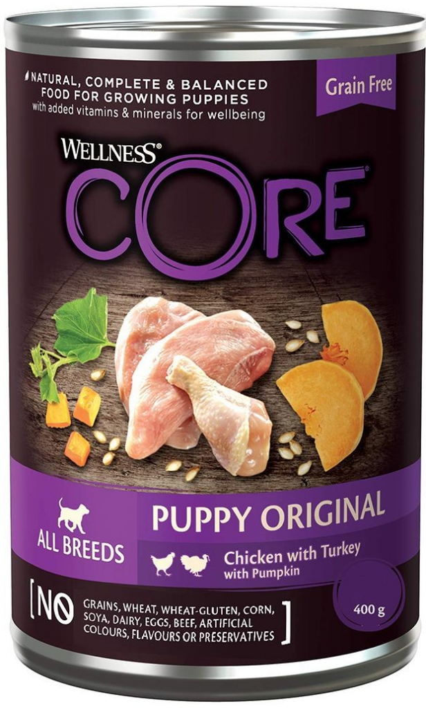 Wellness Core Puppy kuře & krůta 400 g