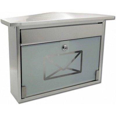 Poštovní schránka Robin 285x360x80 Nerez (sklo) – Zboží Mobilmania