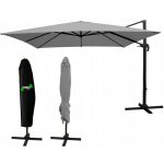 Garden Line Zahradní slunečník ROMA, 3x3m, šedý – Zboží Dáma