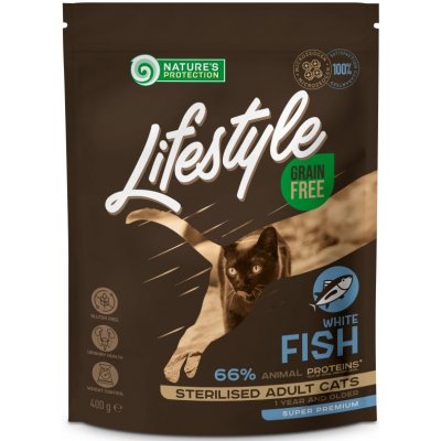 Nature's Protection Cat Dry LifeStyle GF Sterilised W,Fish 400 g – Zboží Mobilmania