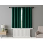 Zatemňovací krátký závěs s kroužky "BLACKOUT" NEW VITORIA 135x160 cm zelená (cena za 1 kus) Mybesthome – Zboží Dáma
