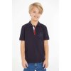 Dětské tričko Tommy Hilfiger Dětská bavlněná polokošile s aplikací tmavomodrá
