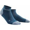CEP kotníkové běžecké kompresní ponožky 3.0 modrá šedá