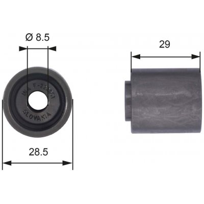 Vratná/vodicí kladka, ozubený řemen GATES T42045 – Zboží Mobilmania