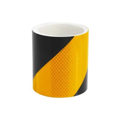 Happy End Vysoce reflexní výstražná páska pravá 10 cm x 25 m černo-žlutá – Sleviste.cz