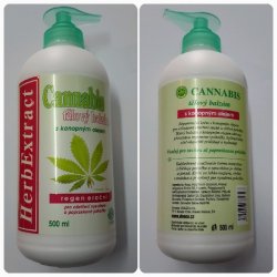 HerbExtract Cannabis tělový balzám s konopným olejem 500 ml