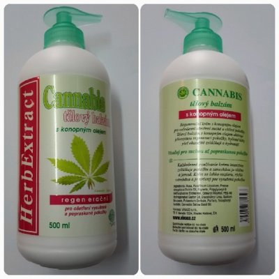 HerbExtract Cannabis tělový balzám s konopným olejem 500 ml – Zbozi.Blesk.cz