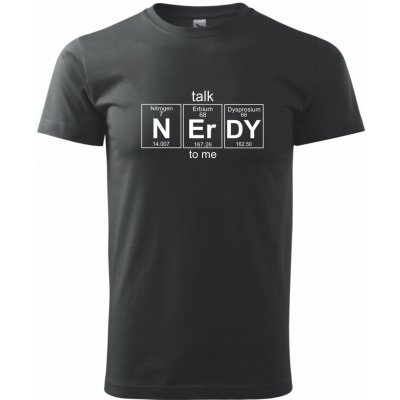 Talk nerdy periodická tabulka Klasické pánské triko černé – Zboží Mobilmania