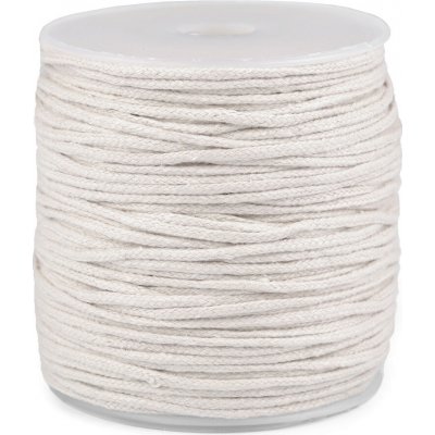 Bavlněná oděvní šňůra splétaná Ø2 mm Varianta: režná světlá, Balení: 10 m – Zboží Dáma